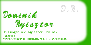 dominik nyisztor business card